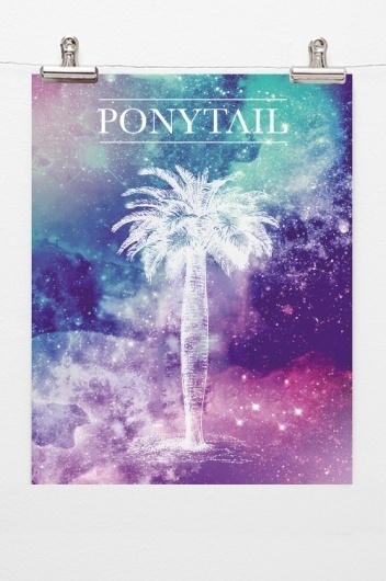 ponytail - alessandra tassera #palms #design #graphic #space #poster #collage #typography
