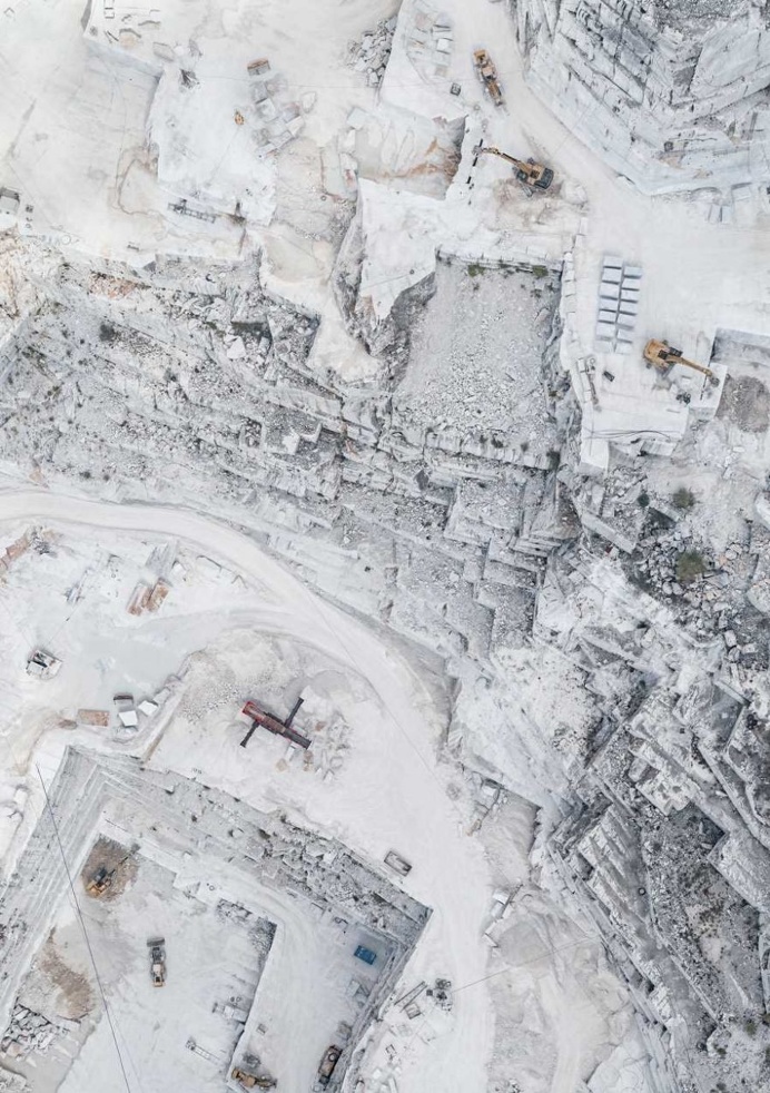 Aerial Views of The Carrara Marble Mines by Bernhard Lang