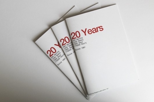 20 Years. Anniversary on the Behance Network #print #typography