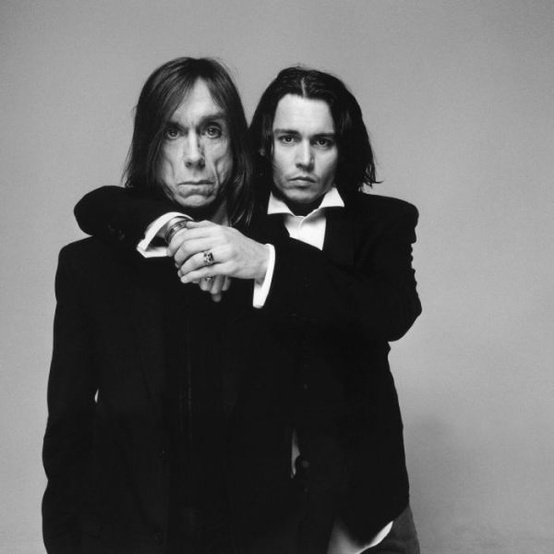 Iggy Pop & Johnny Depp #photography #black&white