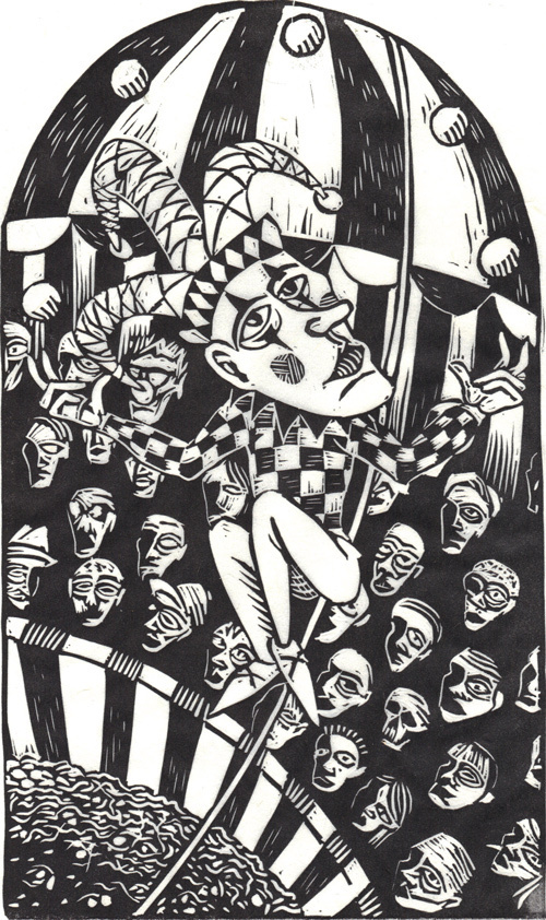 The Linocut Dance of Death - 50 Watts