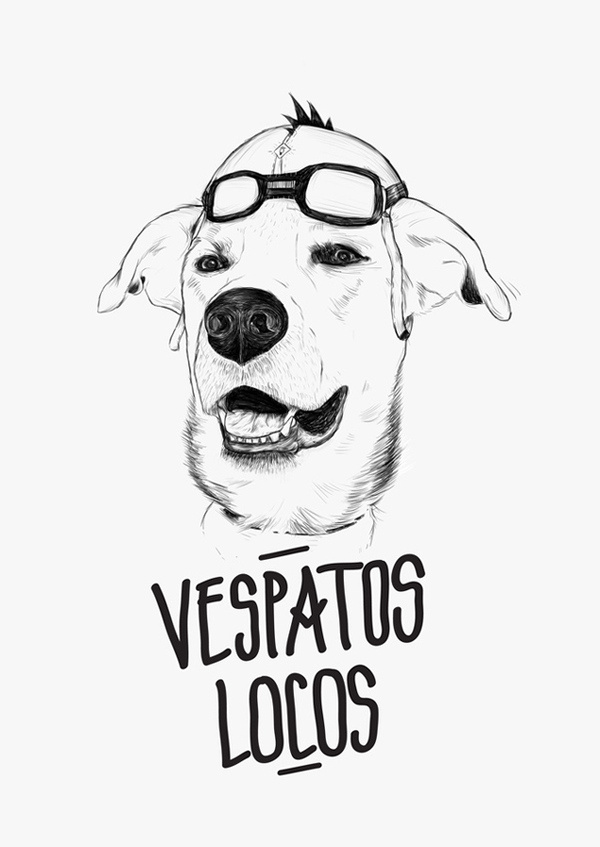 illustration for Vespatos Locos a vespa crew based in the heart of Athens nRide steady, ride safely,V.L. #illustration #locos #meekay #vespatos