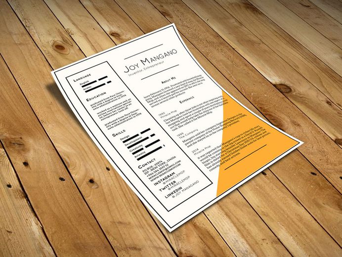 Joy - Free Resume Template for Present your Profile