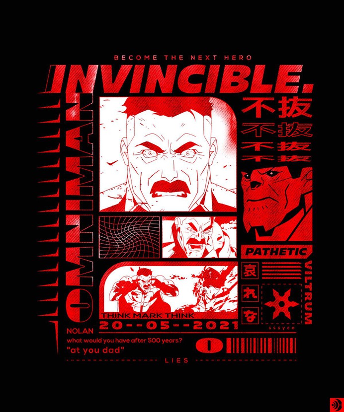 OMNIMAN, INVINCIBLE – SSSYCO MERCH DESIGN