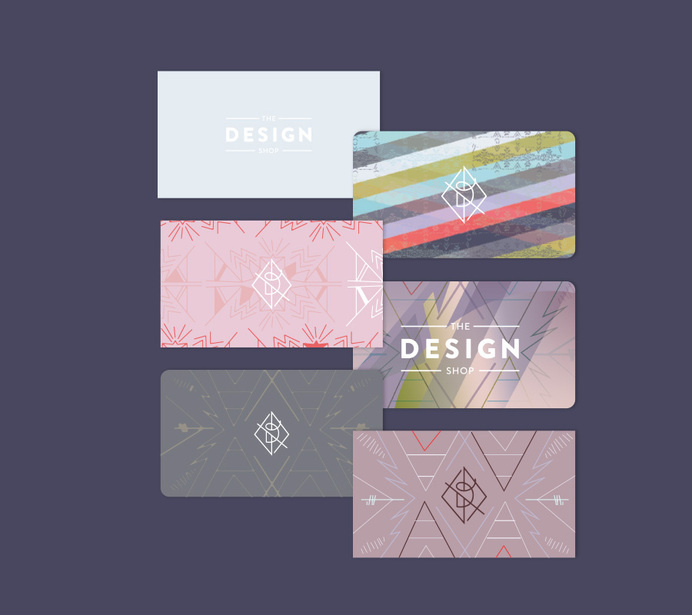 The Design Shop branding by Karli Ingersoll #pattern #cards #business #modern