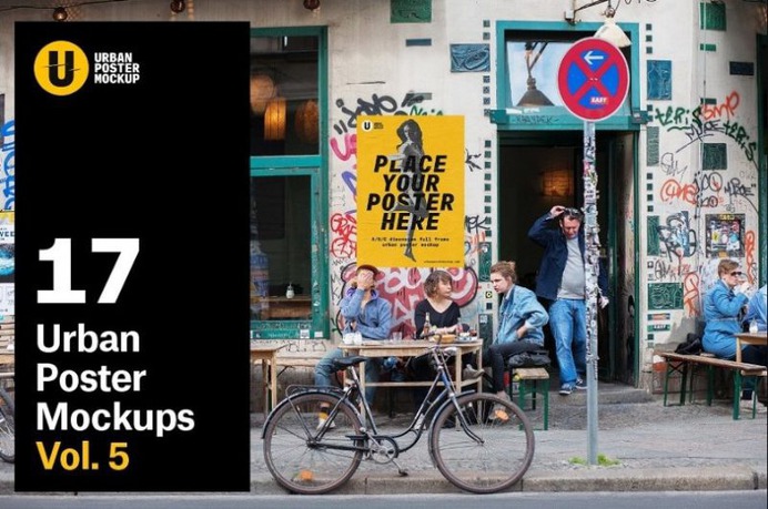 Editable Urban Poster Mockup PSD