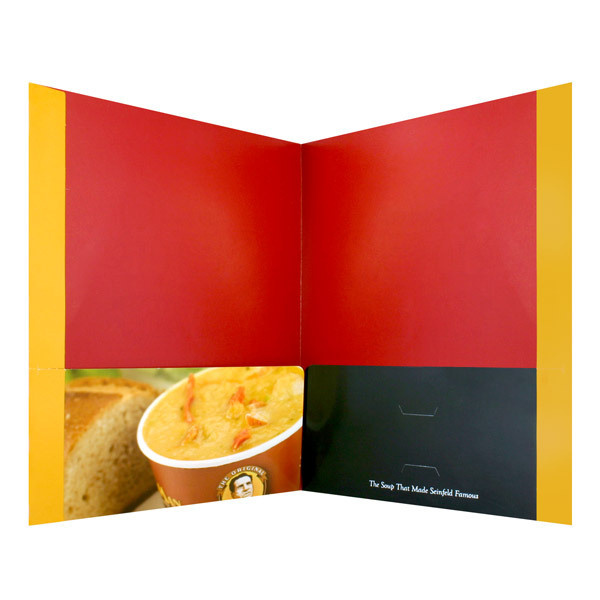 The Original Soup Man Cup of Soup Pocket Folder (Inside View) #red #soup #design #yellow #orange #pocket #hot #original #york #nyc #folder #new