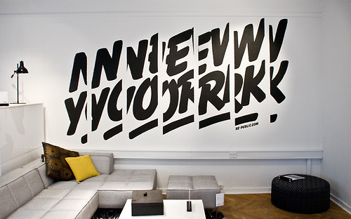 Interior design(Designed by Re public. ViaÂ type lovers) #design #graphic