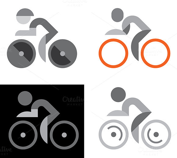 Cyclist logo #bicycle #icon #cyclist #logo #cycling