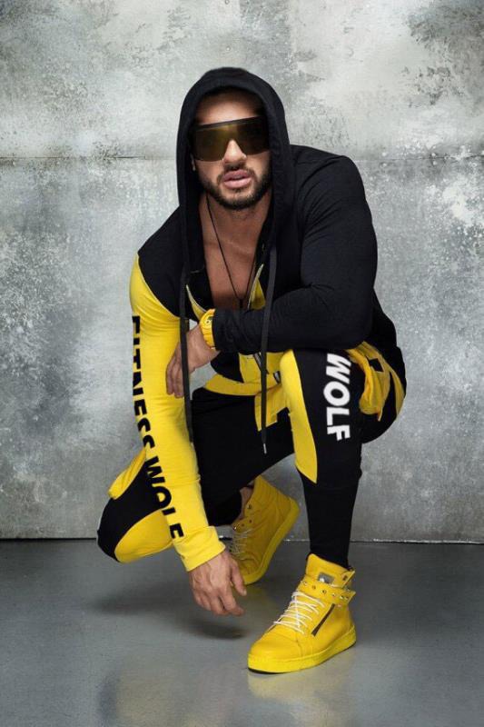 New Men's Fashion Suit Euro American Fashion Sports Leisure Men's Wear Colour Fitness Clothing Pure cotton hoodies