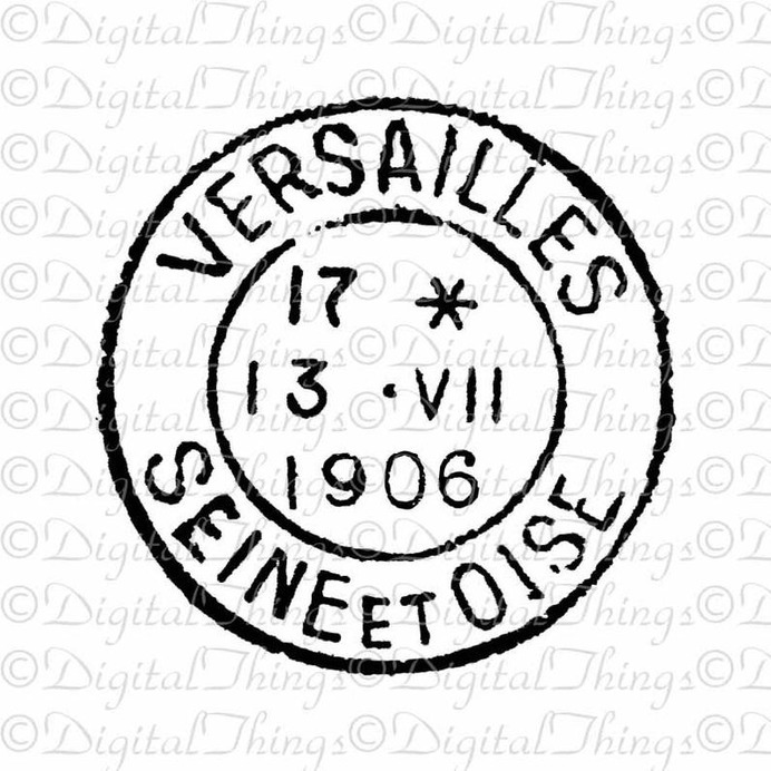 French Stamp French Postmark French Decor Wall Decor Art image 1