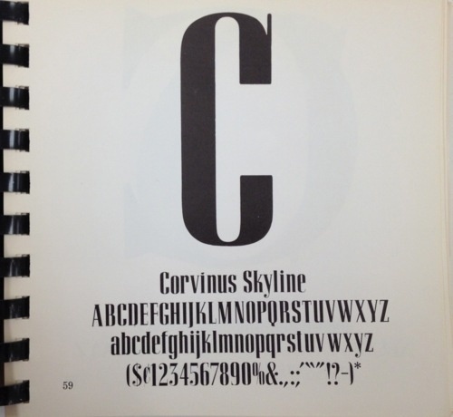 Daily Type Specimen | Corvinus Skyline #font #specimen #type #typography