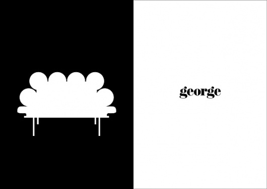 Cut it out on the Behance Network #white #forniture #design #graphic #black #minimal #and