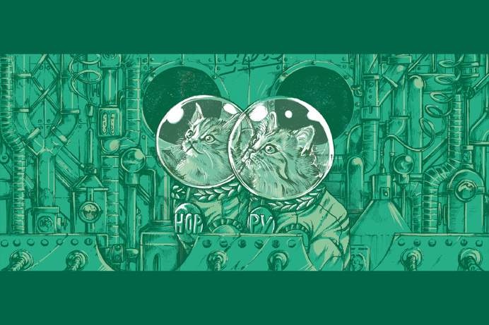 Awesome Space cat illustrations #cats #illustrations