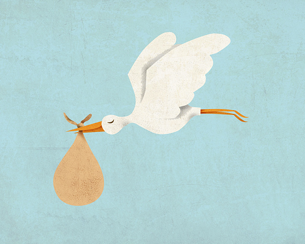 Precious Cargo, Alex Felter #texture #baby #flight #stork