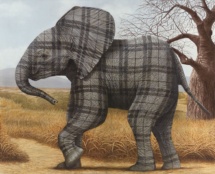 Tartan Animals by Sean Landers