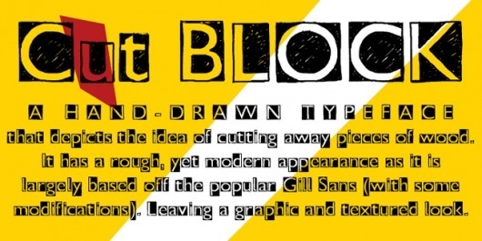 Ladd | Cut Block Typeface #block #type #cut