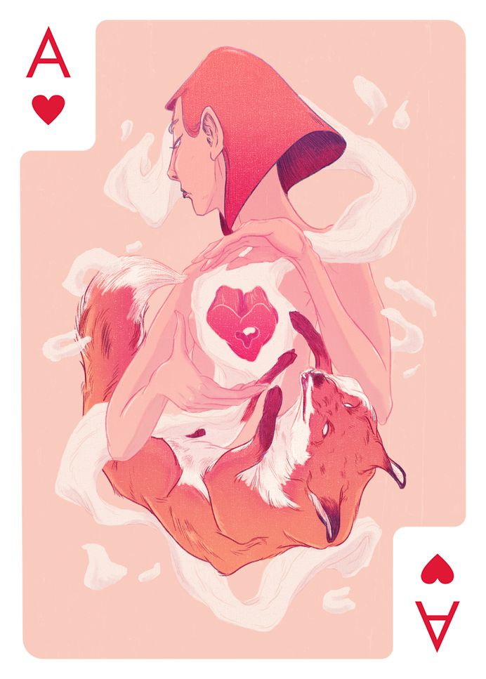 Card Design for Ace of Hearts