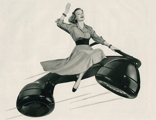 Dark Roasted Blend: Weird Vintage Ads (Outrageous!) #collage #phone #woman