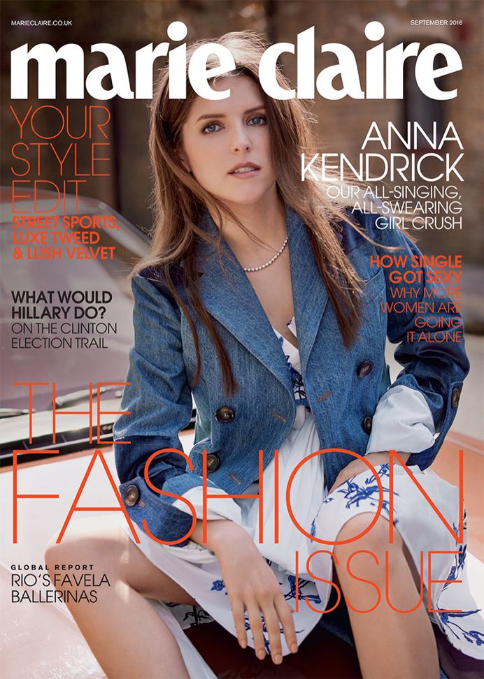 Anna Kendrick is a Fashion Plate in Marie Claire UK