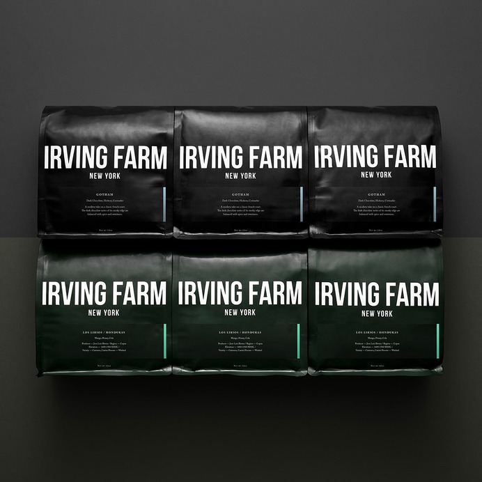 Irving Farm New York Identity - Mindsparkle Mag Standard Black worked on Irving Farm's previous packaging, so when the company sought a 2018 NYC-centric rebrand as Irving Farm New York, they were attuned to the brand's core concept and identity. #packaging #identity #branding #design #color #photography #graphic #design #gallery #blog #project #mindsparkle #mag #beautiful #portfolio #designer