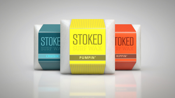 Stoked Surf Wax by Christopher Vinca #packaging #cinema #4d #branding
