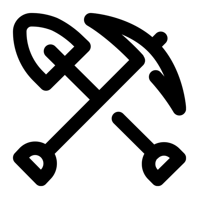 See more icon inspiration related to mine, shovel, spade, pick, western, construction and tools, Mining, digging, digg, tools and tool on Flaticon.