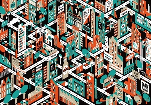 ADCN on the Behance Network #cute #illustration #color #map