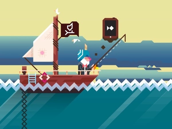 Ridiculous Fishing #graphic #illustration #ios #game #fishing