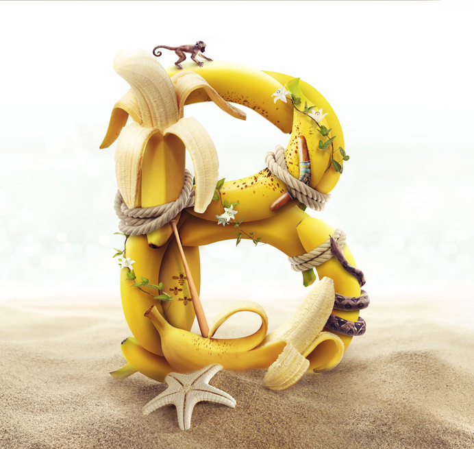 Tantalizing Type on Behance #banana