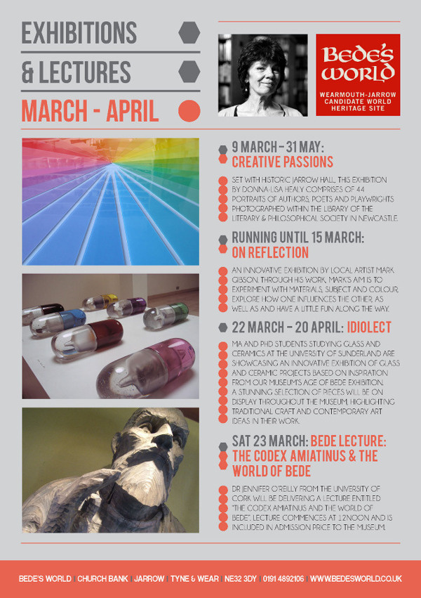 Bede's World #events #museum #flyer #design #graphic #world #exhibition #lectures #bedes #promotion #leaflet