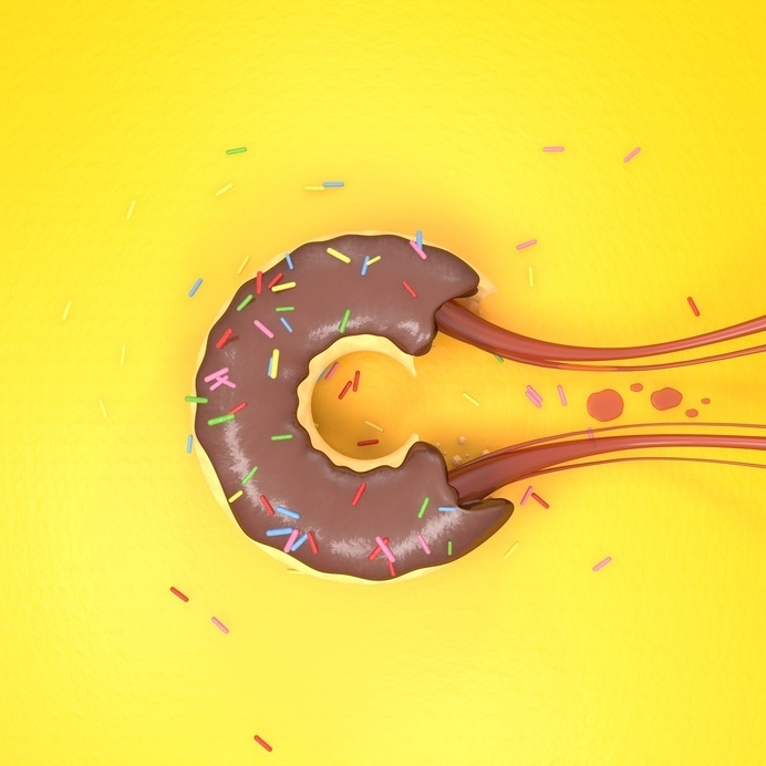 Doughnut C - The Type Sweatshop by JeanPierre Le Roux #lettering #cgi #design #poster #3d #typography