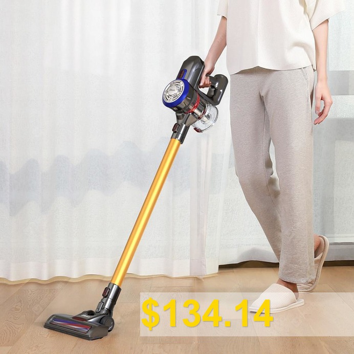 Dibea #D18 #Handheld #Vacuum #Cleaner #with #Motorized #Brush #- #GOLD