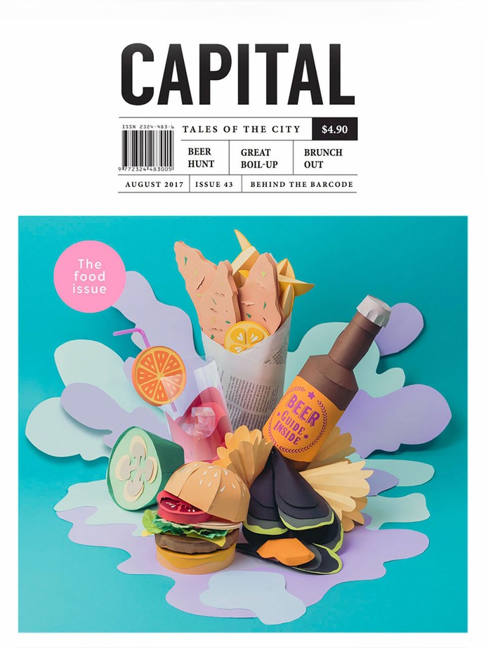Magazine Papercraft cover - Mindsparkle Mag María Laura Benavente Sovieri is the designer of this beautiful project: an craft illustrated cover for Capital Magazine, a magazine that aims to provide a fresh look at New Zealand´s capital city. #logo #packaging #identity #branding #design #color #photography #graphic #design #gallery #blog #project #mindsparkle #mag #beautiful #portfolio #designer