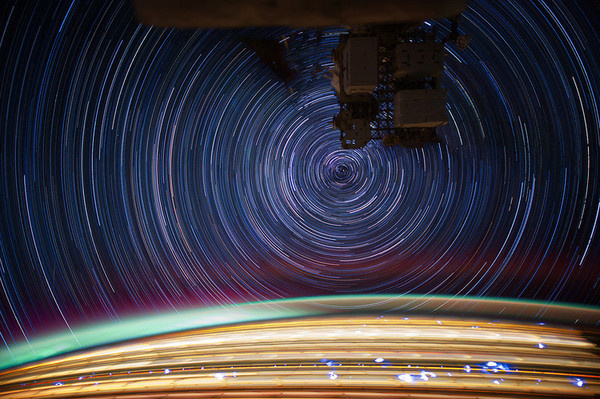 3 | Photographing Star Trails From Space, At 17,000 MPH | Co.Design: business + innovation + design #earth #iss #startrail #space