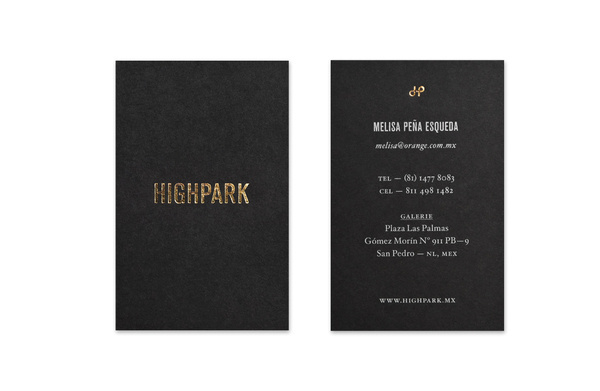 High2 — Face. #foil #black #stamp #business #card