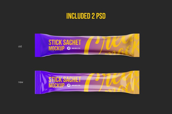 Stick Sachet Mockup PSD