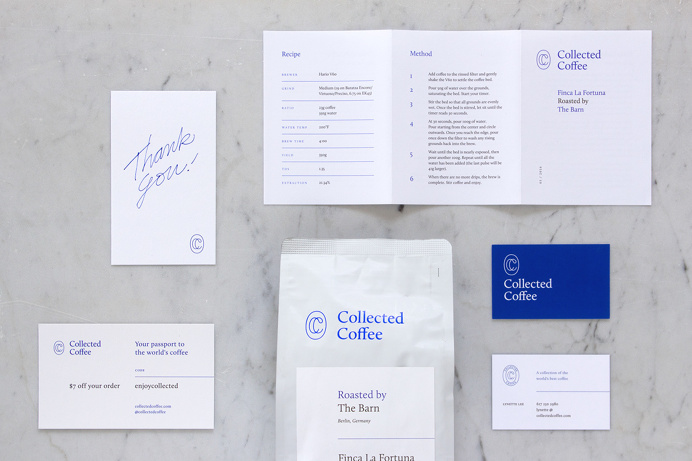 collected coffee branding desgin modern blue minimal new york roastery brew brewing design mindsparklemag cafe www.mindsparklemag.com