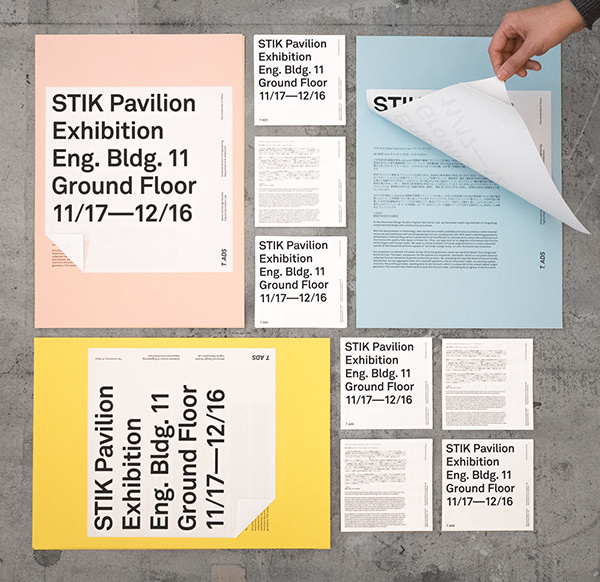 STIK Pavilion Exhibition on Behance #primary #print #pastel #identity #type #colour #typography
