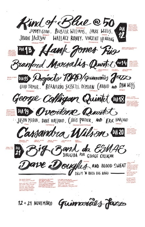 Guimarães Jazz Posters | feel desain #script #jazz #graphic #posters #poster #handwrite #music