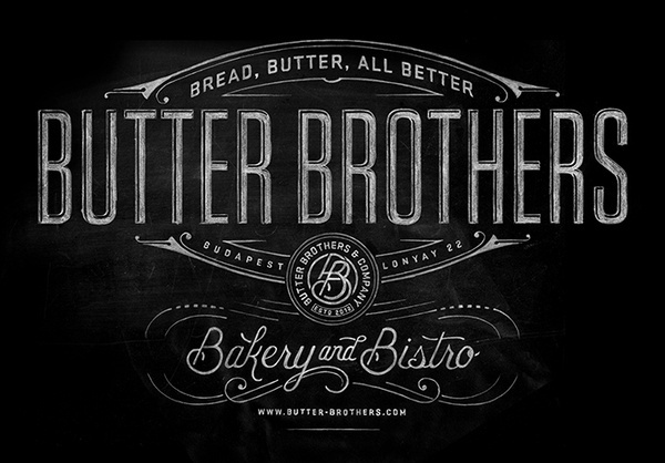 Butter Brothers #lettered #branding #chalk #identity #hand #typography