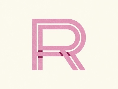 Dribbble - RR Monogram by Nate Luetkehans #monogram #shadows #typography
