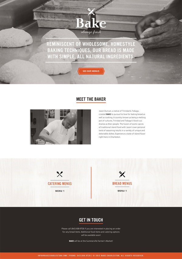 Bake One Page Website #web #ui