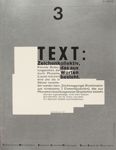 Cover from 1973 issue 3 #weingart