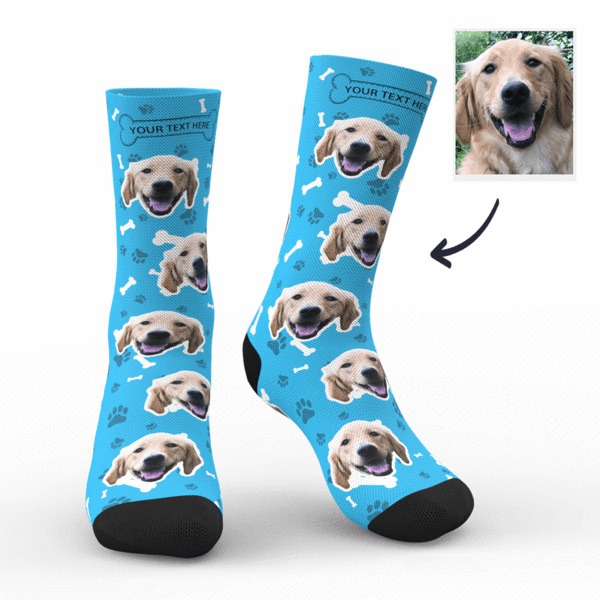 Custom Socks With Your Text-Dog