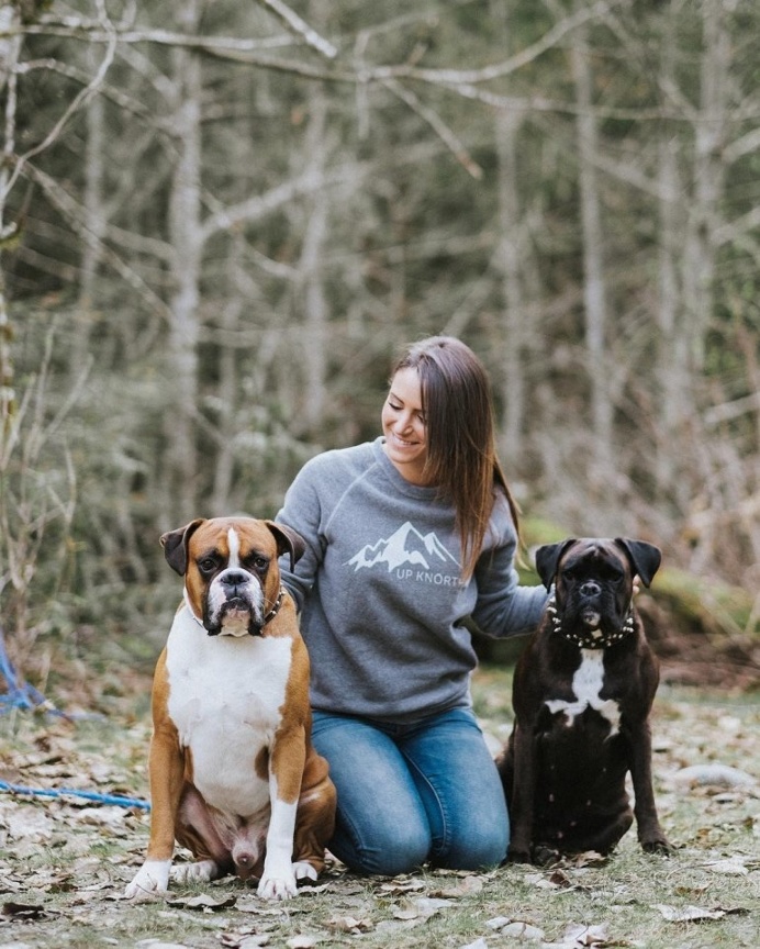Camping with dogs.