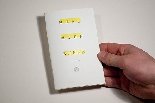 –What When Where 01 : Mikael Fløysand #design #awesome