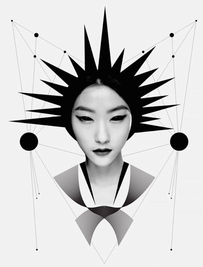 Black and White Digital Portraits