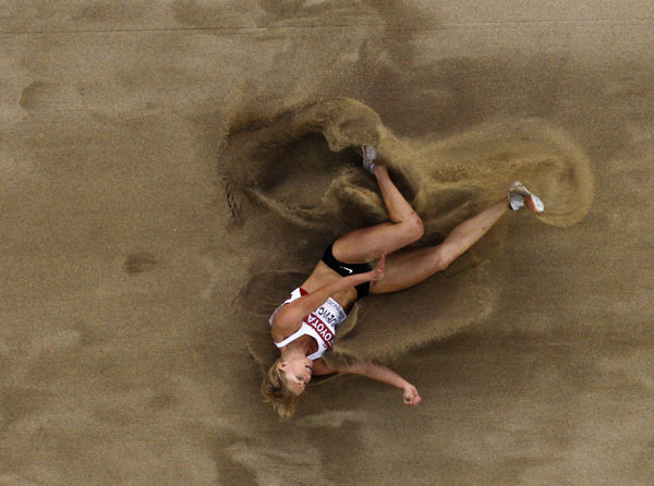 Radevica of Latvia competes during the women's long jump final at the IAAF World Championships in Daegu #field #athletics #track #sports #and #olympics