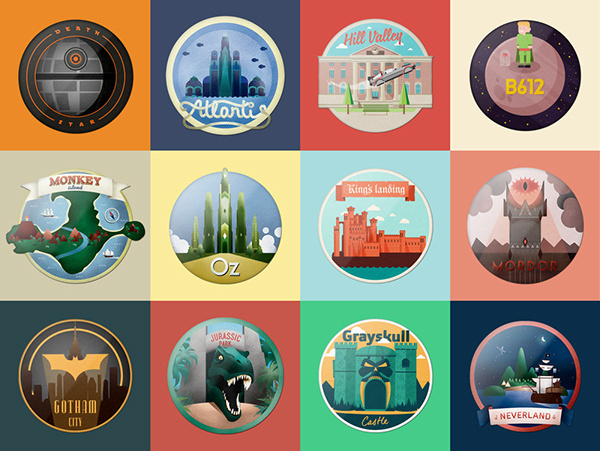 Impossible Magnets on Behance #b612 #imans #impossible #kings #monkey #island #skull #mordor #hill #park #oz #gray #valley #castle #atlantis #city #neverland #souvenirs #jurassic #star #death #heymikel #magnets #gotham